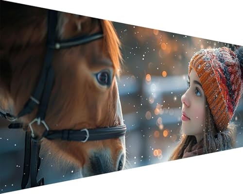 Malen Nach Zahlen Erwachsene Tier Malen Nach Zahlen Mädchen Paint by Numbers Farbige Leinwand mit Pinselset Acrylfarben Kreativ Set für Erwachsene, Home Wand Deko Wohnzimmer Geschenke 100x200cm r4-21S von BAIYAACO
