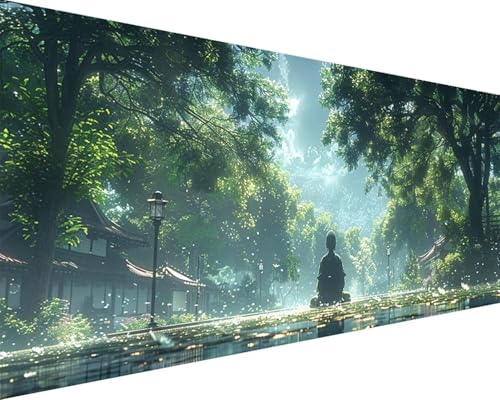 Malen Nach Zahlen Erwachsene Zen Malen Nach Zahlen Baum Paint by Numbers Farbige Leinwand mit Pinselset Acrylfarben Kreativ Set für Erwachsene, Home Wand Deko Wohnzimmer Geschenke 100x200cm m4-20 von BAIYAACO