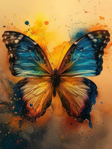 Malen Nach Zahlen Erwachsene ohne Rahmen Tier Malen Nach Zahlen Schmetterling Paint by Numbers Farbige Leinwand mit Pinselset Acrylfarben Kreativ Set für Erwachsene Zimmer Deko Geschenke 70x95cm -e303 Malen Nach Zahlen Erwachsene ohne Rahmen Tier Malen Nach Zahlen Schmetterling Paint by Numbers Farbige Leinwand mit Pinselset Acrylfarben Kreativ Set für Erwachsene Zimmer Deko Geschenke 70x95cm -e303 von BAIYAACO