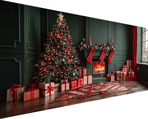 Malen Nach Zahlen Geschenk Malen Nach Zahlen Erwachsene Weihnachtsgeschenke Paint by Numbers Kits mit 3 - Pinseln und Acrylfarben Handgemalt Ölgemälde Farbige Leinwand Set, Zimmer Deko 100x200cm v3-6W von BAIYAACO