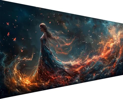 Malen Nach Zahlen Karikatur Malen Nach Zahlen Erwachsene Mädchen Paint by Numbers Kits mit 3 - Pinseln und Acrylfarben Handgemalt Ölgemälde Farbige Leinwand Set, Geschenke für Frauen 100x200cm l3-45 von BAIYAACO
