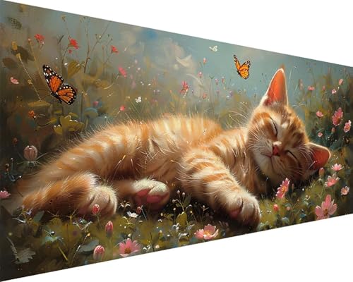 Malen Nach Zahlen Katze Malen Nach Zahlen Erwachsene Blume Paint by Numbers mit 3 Pinseln und Acrylfarben Handgemalt Ölgemälde Farbige Leinwand Set, Geschenke für Frauen, Zimmer Deko 50x100cm g3-23Z Malen Nach Zahlen Katze Malen Nach Zahlen Erwachsene Blume Paint by Numbers mit 3 Pinseln und Acrylfarben Handgemalt Ölgemälde Farbige Leinwand Set, Geschenke für Frauen, Zimmer Deko 50x100cm g3-23Z von BAIYAACO
