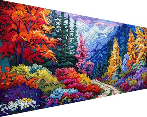 Malen Nach Zahlen Landschaft Malen Nach Zahlen Erwachsene Baum Paint by Numbers Kits mit 3 - Pinseln und Acrylfarben Handgemalt Ölgemälde Farbige Leinwand Set, Geschenke für Frauen 40x80cm f3-132 Malen Nach Zahlen Landschaft Malen Nach Zahlen Erwachsene Baum Paint by Numbers Kits mit 3 - Pinseln und Acrylfarben Handgemalt Ölgemälde Farbige Leinwand Set, Geschenke für Frauen 40x80cm f3-132 von BAIYAACO