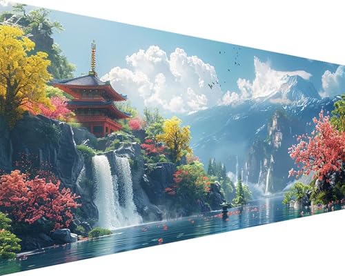 Malen Nach Zahlen Landschaft Malen Nach Zahlen Erwachsene Fallen Paint by Numbers Kits mit 3 - Pinseln und Acrylfarben Handgemalt Ölgemälde Farbige Leinwand Set, Geschenke für Frauen 50x100cm j3-10I Malen Nach Zahlen Landschaft Malen Nach Zahlen Erwachsene Fallen Paint by Numbers Kits mit 3 - Pinseln und Acrylfarben Handgemalt Ölgemälde Farbige Leinwand Set, Geschenke für Frauen 50x100cm j3-10I von BAIYAACO
