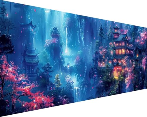 Malen Nach Zahlen Landschaft Malen Nach Zahlen Erwachsene Haus Paint by Numbers Kits mit 3 - Pinseln und Acrylfarben Handgemalt Ölgemälde Farbige Leinwand Set, Geschenke für Frauen 30x60cm i3-22E Malen Nach Zahlen Landschaft Malen Nach Zahlen Erwachsene Haus Paint by Numbers Kits mit 3 - Pinseln und Acrylfarben Handgemalt Ölgemälde Farbige Leinwand Set, Geschenke für Frauen 30x60cm i3-22E von BAIYAACO