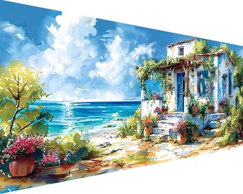 Malen Nach Zahlen Landschaft Malen Nach Zahlen Erwachsene Haus Paint by Numbers Kits mit 3 - Pinseln und Acrylfarben Handgemalt Ölgemälde Farbige Leinwand Set, Geschenke für Frauen 80x160cm p3-9L Malen Nach Zahlen Landschaft Malen Nach Zahlen Erwachsene Haus Paint by Numbers Kits mit 3 - Pinseln und Acrylfarben Handgemalt Ölgemälde Farbige Leinwand Set, Geschenke für Frauen 80x160cm p3-9L von BAIYAACO