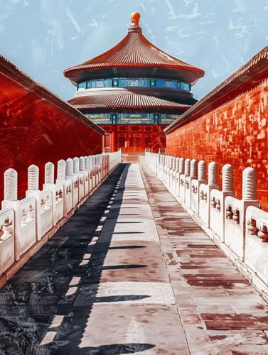 Malen Nach Zahlen Landschaft Malen Nach Zahlen Erwachsene Verbotene Stadt in China Paint by Numbers Kits mit Pinseln und Acrylfarben Handgemalt Ölgemälde Farbige Leinwand Set 30x40cm ohne Rahmen -u1B Malen Nach Zahlen Landschaft Malen Nach Zahlen Erwachsene Verbotene Stadt in China Paint by Numbers Kits mit Pinseln und Acrylfarben Handgemalt Ölgemälde Farbige Leinwand Set 30x40cm ohne Rahmen -u1B von BAIYAACO
