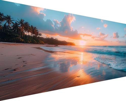 Malen Nach Zahlen Meer Malen Nach Zahlen Erwachsene Strand Paint by Numbers mit 3 Pinseln und Acrylfarben Handgemalt Ölgemälde Farbige Leinwand Set, Geschenke für Frauen, Zimmer Deko 30x60cm f3-15A Malen Nach Zahlen Meer Malen Nach Zahlen Erwachsene Strand Paint by Numbers mit 3 Pinseln und Acrylfarben Handgemalt Ölgemälde Farbige Leinwand Set, Geschenke für Frauen, Zimmer Deko 30x60cm f3-15A von BAIYAACO
