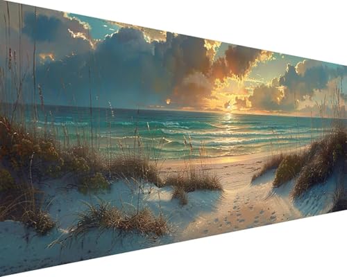 Malen Nach Zahlen Meer Malen Nach Zahlen Erwachsene Strand Paint by Numbers mit 3 Pinseln und Acrylfarben Handgemalt Ölgemälde Farbige Leinwand Set, Geschenke für Frauen, Zimmer Deko 80x160cm g3-24J Malen Nach Zahlen Meer Malen Nach Zahlen Erwachsene Strand Paint by Numbers mit 3 Pinseln und Acrylfarben Handgemalt Ölgemälde Farbige Leinwand Set, Geschenke für Frauen, Zimmer Deko 80x160cm g3-24J von BAIYAACO