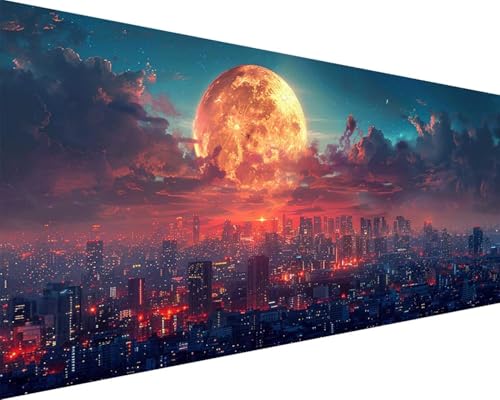 Malen Nach Zahlen Mond Malen Nach Zahlen Erwachsene Stadt Paint by Numbers mit 3 Pinseln und Acrylfarben Handgemalt Ölgemälde Farbige Leinwand Set, Geschenke für Frauen, Zimmer Deko 30x60cm y3-184 Malen Nach Zahlen Mond Malen Nach Zahlen Erwachsene Stadt Paint by Numbers mit 3 Pinseln und Acrylfarben Handgemalt Ölgemälde Farbige Leinwand Set, Geschenke für Frauen, Zimmer Deko 30x60cm y3-184 von BAIYAACO
