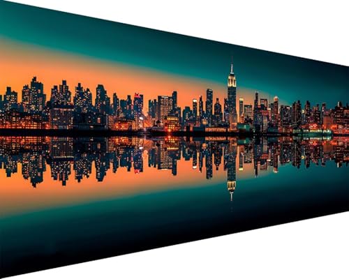 Malen Nach Zahlen Stadt Malen Nach Zahlen Erwachsene Landschaft Paint by Numbers Kits mit 3 - Pinseln und Acrylfarben Handgemalt Ölgemälde Farbige Leinwand Set, Geschenke für Frauen 40x80cm m3-7B Malen Nach Zahlen Stadt Malen Nach Zahlen Erwachsene Landschaft Paint by Numbers Kits mit 3 - Pinseln und Acrylfarben Handgemalt Ölgemälde Farbige Leinwand Set, Geschenke für Frauen 40x80cm m3-7B von BAIYAACO