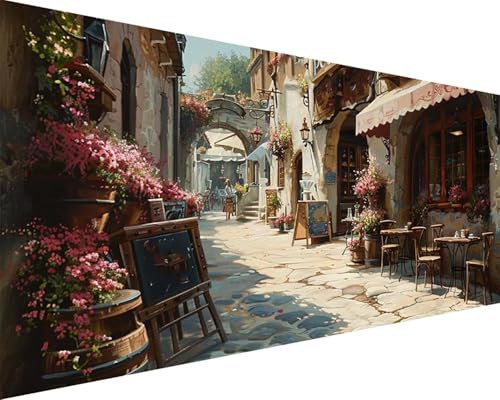 Malen Nach Zahlen Stadt Malen Nach Zahlen Erwachsene Straße Paint by Numbers mit 3 Pinseln und Acrylfarben Handgemalt Ölgemälde Farbige Leinwand Set, Geschenke für Frauen, Zimmer Deko 30x60cm a3-8G Malen Nach Zahlen Stadt Malen Nach Zahlen Erwachsene Straße Paint by Numbers mit 3 Pinseln und Acrylfarben Handgemalt Ölgemälde Farbige Leinwand Set, Geschenke für Frauen, Zimmer Deko 30x60cm a3-8G von BAIYAACO