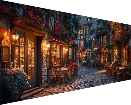 Malen Nach Zahlen Straße Malen Nach Zahlen Erwachsene Stadt Paint by Numbers mit 3 Pinseln und Acrylfarben Handgemalt Ölgemälde Farbige Leinwand Set, Geschenke für Frauen, Zimmer Deko 50x100cm r3-14I Malen Nach Zahlen Straße Malen Nach Zahlen Erwachsene Stadt Paint by Numbers mit 3 Pinseln und Acrylfarben Handgemalt Ölgemälde Farbige Leinwand Set, Geschenke für Frauen, Zimmer Deko 50x100cm r3-14I von BAIYAACO