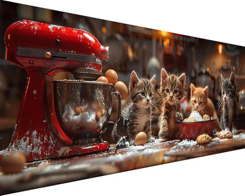 Malen Nach Zahlen Tier Malen Nach Zahlen Erwachsene Katze Paint by Numbers mit 3 Pinseln und Acrylfarben Handgemalt Ölgemälde Farbige Leinwand Set, Geschenke für Frauen, Zimmer Deko 80x160cm k3-3M Malen Nach Zahlen Tier Malen Nach Zahlen Erwachsene Katze Paint by Numbers mit 3 Pinseln und Acrylfarben Handgemalt Ölgemälde Farbige Leinwand Set, Geschenke für Frauen, Zimmer Deko 80x160cm k3-3M von BAIYAACO