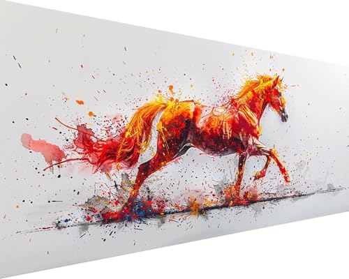 Malen Nach Zahlen Tier Malen Nach Zahlen Erwachsene Pferd Paint by Numbers mit 3 Pinseln und Acrylfarben Handgemalt Ölgemälde Farbige Leinwand Set, Geschenke für Frauen, Zimmer Deko 50x100cm q3-25 Malen Nach Zahlen Tier Malen Nach Zahlen Erwachsene Pferd Paint by Numbers mit 3 Pinseln und Acrylfarben Handgemalt Ölgemälde Farbige Leinwand Set, Geschenke für Frauen, Zimmer Deko 50x100cm q3-25 von BAIYAACO