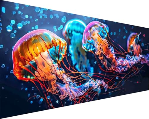 Malen Nach Zahlen Tier Malen Nach Zahlen Erwachsene Qualle Paint by Numbers mit 3 Pinseln und Acrylfarben Handgemalt Ölgemälde Farbige Leinwand Set, Geschenke für Frauen, Zimmer Deko 80x160cm f3-66 Malen Nach Zahlen Tier Malen Nach Zahlen Erwachsene Qualle Paint by Numbers mit 3 Pinseln und Acrylfarben Handgemalt Ölgemälde Farbige Leinwand Set, Geschenke für Frauen, Zimmer Deko 80x160cm f3-66 von BAIYAACO
