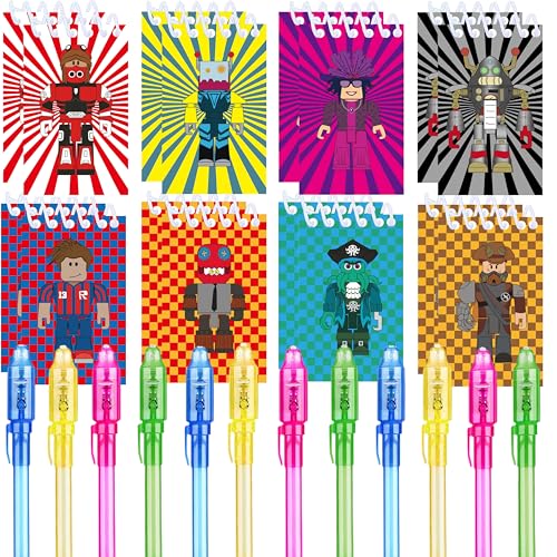 24-teilige Robot Blocks Party Geschenke, 12 UV unsichtbar und 12 Robot Blocks Notizbuch, Robot Blocks Geburtstag Geschenke für Kinder 24-teilige Robot Blocks Party Geschenke, 12 UV unsichtbar und 12 Robot Blocks Notizbuch, Robot Blocks Geburtstag Geschenke für Kinder von BAJEKO