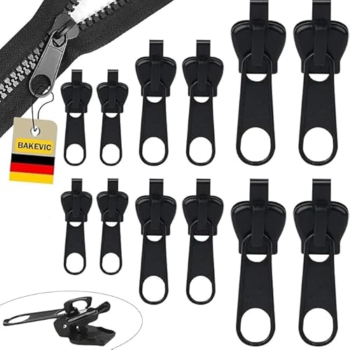 BAKEVIC Reißverschluss Zipper,12 Stück Reisverschluss Reparatur Set,Abnehmbare Reißverschluss Zipper Pull Fixer Reißverschluss Reparatur Set für Universal Reißverschluss,Kleidung,Bettzug, Gepäc BAKEVIC Reißverschluss Zipper,12 Stück Reisverschluss Reparatur Set,Abnehmbare Reißverschluss Zipper Pull Fixer Reißverschluss Reparatur Set für Universal Reißverschluss,Kleidung,Bettzug, Gepäc von BAKEVIC