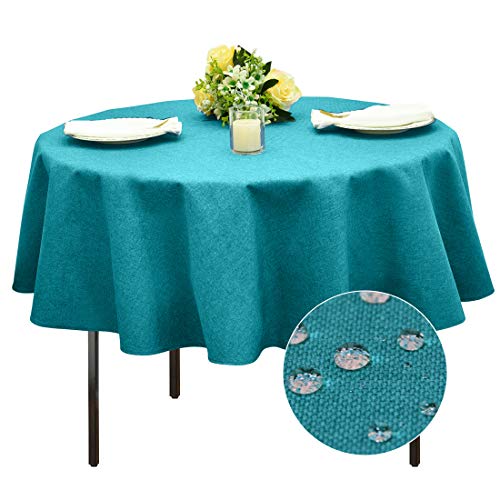 BALCONY & FALCON Tischdecke Rund Tischdecke Abwaschbar 140cm Tischdecke Garten Leinen Tischtuch, Lotuseffekt Tischdecke Lake Blau, Rund 140cm BALCONY & FALCON Tischdecke Rund Tischdecke Abwaschbar 140cm Tischdecke Garten Leinen Tischtuch, Lotuseffekt Tischdecke Lake Blau, Rund 140cm von BALCONY & FALCON