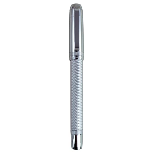 Jinhao 92 Füllfederhalter Silber Vollmetall Extra Feine Feder mit Tintenkonverter Schreiben Kalligraphie Stift von BALDHEADSALLY