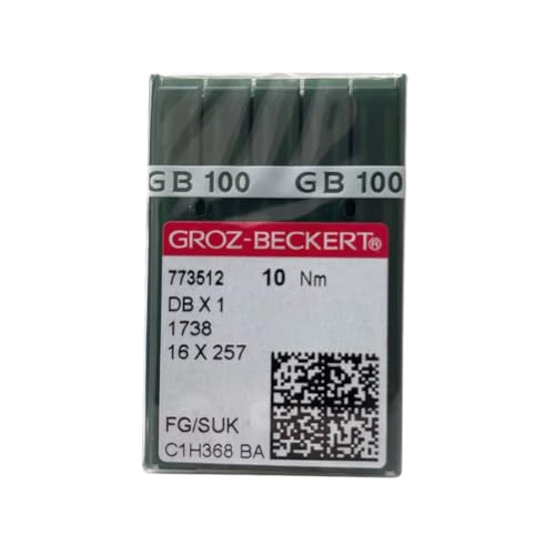 Groz-Beckert Groz Beckert FG/SUK DBX1 1738 16 x 257 Nähmaschinennadeln, kompatibel mit Juki DDL, Brother DB2 (11 (75)) von BALUDAN