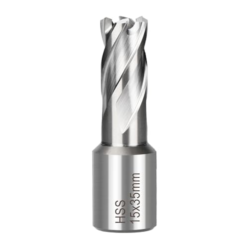 BALUGAEA HSS Kernbohrer 15mm Weldonschaft 19 mm, Schnitttiefe 35mm für magnetische Bohrmaschine BALUGAEA HSS Kernbohrer 15mm Weldonschaft 19 mm, Schnitttiefe 35mm für magnetische Bohrmaschine von BALUGAEA
