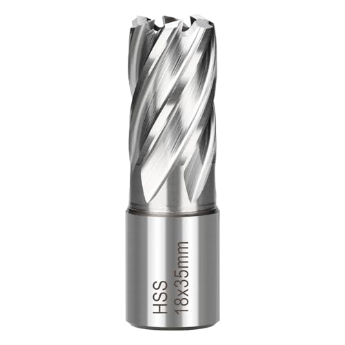 BALUGAEA HSS Kernbohrer 18mm Weldonschaft 19 mm, Schnitttiefe 35mm für magnetische Bohrmaschine BALUGAEA HSS Kernbohrer 18mm Weldonschaft 19 mm, Schnitttiefe 35mm für magnetische Bohrmaschine von BALUGAEA