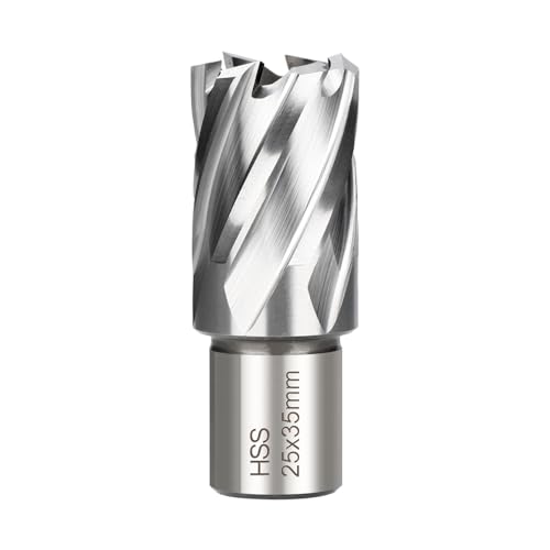 BALUGAEA HSS Kernbohrer 25 mm Schneiddurchmesser, 19 mm Weldonschaft, 35 mm Schnitttiefe, Kernbohrer für Magnetbohrmaschinen BALUGAEA HSS Kernbohrer 25 mm Schneiddurchmesser, 19 mm Weldonschaft, 35 mm Schnitttiefe, Kernbohrer für Magnetbohrmaschinen von BALUGAEA