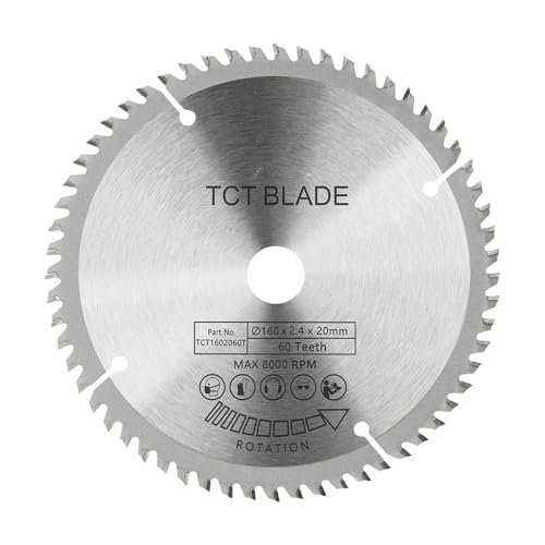 BALUGAEA Kreissägeblatt für Holz – 160 x 20 mm, 60 Zähne – Schnittbreite 2,4mm – Sägeblatt geeignet für Handkreissägen zur Bearbeitung von Hartholz, Weichholz, MDF und Kunststoff, 1 Stück BALUGAEA Kreissägeblatt für Holz – 160 x 20 mm, 60 Zähne – Schnittbreite 2,4mm – Sägeblatt geeignet für Handkreissägen zur Bearbeitung von Hartholz, Weichholz, MDF und Kunststoff, 1 Stück von BALUGAEA