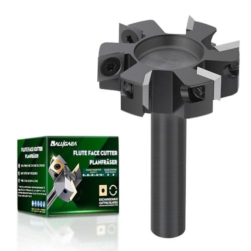 BALUGAEA Planfräser für Oberfräse 12mm Schaft 6 Zähne Hobelfräser Durchmesser 50,8mm CNC Planfräser für Holz MDF Hartholz Kunststoffe mit 6 Wendeplatten Nutfräsen BALUGAEA Planfräser für Oberfräse 12mm Schaft 6 Zähne Hobelfräser Durchmesser 50,8mm CNC Planfräser für Holz MDF Hartholz Kunststoffe mit 6 Wendeplatten Nutfräsen von BALUGAEA