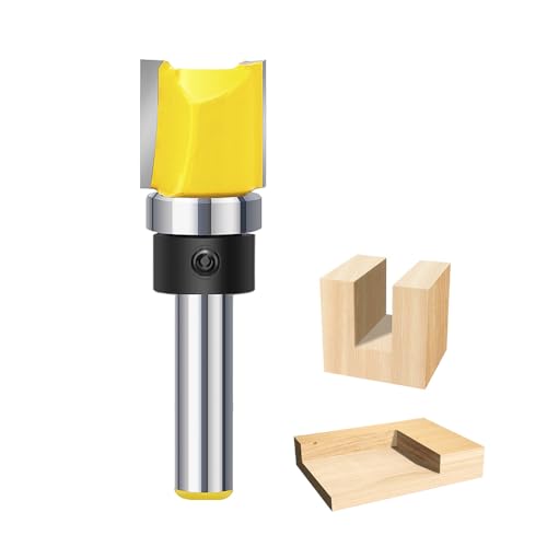 Kopierfräser Bündigfräser Kugellager 8mm Schaft Nutenfräser Oberfräse Schaftfräser Holzfräser Nutfräsen Fräser-Bits für Holzbearbeitung 19,05mm (3/4 Zoll) X 20mm von BALUGAEA