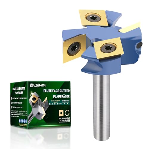 Planfräser 8mm Schaft 4 Zähne Ø 38.1mm Planfräser für oberfräse Hobmlfräser mit Wendeplatten Nutfräsen Nano-Blau-Beschichtung Holzfräser Holzbearbeitungswerkzeuge Planfräser 8mm Schaft 4 Zähne Ø 38.1mm Planfräser für oberfräse Hobmlfräser mit Wendeplatten Nutfräsen Nano-Blau-Beschichtung Holzfräser Holzbearbeitungswerkzeuge von BALUGAEA