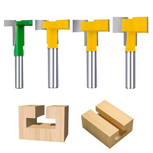 T-Nut Fräser Set für Oberfräse mit 8mm schaft, Oberfräse Fräser, Holz Fräser, Hartmetall Fräsen Werkzeug, Nutfräser T-Nut Fräser Set für Oberfräse mit 8mm schaft, Oberfräse Fräser, Holz Fräser, Hartmetall Fräsen Werkzeug, Nutfräser von BALUGAEA