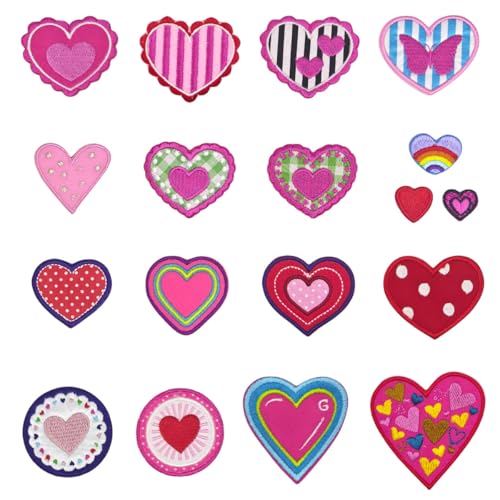 BALUKEYS Flicken Zum Aufbügeln Herzen,18 Stück Bügelflicken Herzen,Patches zum Aufbügeln,Gestickt Bügelflicken Patches für Kleidung Hüte Jacke Schuhe Rucksäcke DIY Reparieren Dekoration BALUKEYS Flicken Zum Aufbügeln Herzen,18 Stück Bügelflicken Herzen,Patches zum Aufbügeln,Gestickt Bügelflicken Patches für Kleidung Hüte Jacke Schuhe Rucksäcke DIY Reparieren Dekoration von BALUKEYS