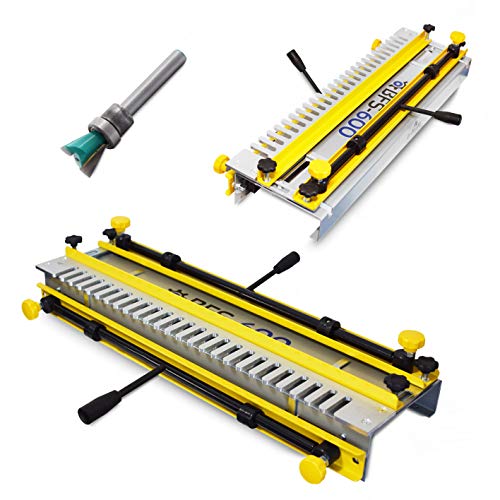 BAMATO Zinkenfrässchablone BFS-600 | inkl. 1x Fräser und ½“ Schablone | Zinkenfräsgerät Zinkenfräsmaschine Schwalbenschwanz Schablone Frässchlitten Zinkenfräser BAMATO Zinkenfrässchablone BFS-600 | inkl. 1x Fräser und ½“ Schablone | Zinkenfräsgerät Zinkenfräsmaschine Schwalbenschwanz Schablone Frässchlitten Zinkenfräser von BAMATO