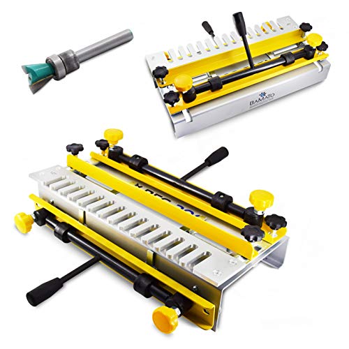 BAMATO Zinkenfrässchablone BFS-300 | inkl. 1x Fräser und ½“ Schablone | Zinkenfräsgerät Zinkenfräsmaschine Schwalbenschwanz Schablone Frässchlitten Zinkenfräser BAMATO Zinkenfrässchablone BFS-300 | inkl. 1x Fräser und ½“ Schablone | Zinkenfräsgerät Zinkenfräsmaschine Schwalbenschwanz Schablone Frässchlitten Zinkenfräser von BAMATO