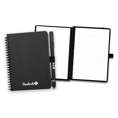 BAMBOOK Classic Notizbuch - Robustes Pappe Softcover - A6 - Blanko & Liniert, Wiederverwendbares Notizbuch, Notizblock, Reusable Notebook von BAMBOOK