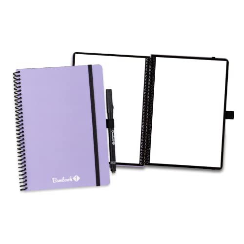 BAMBOOK Veluwe Colourful Notizbuch - Lila - A5 - Blanko, Wiederverwendbares Notizbuch, Notizblock, Reusable Notebook von BAMBOOK