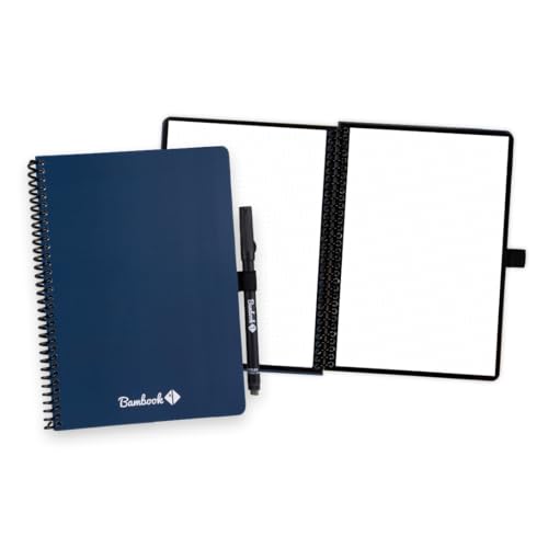 BAMBOOK Veluwe Colourful Notizbuch - Navy - A5 - Gepunktet, Wiederverwendbares Notizbuch, Notizblock, Reusable Notebook von BAMBOOK