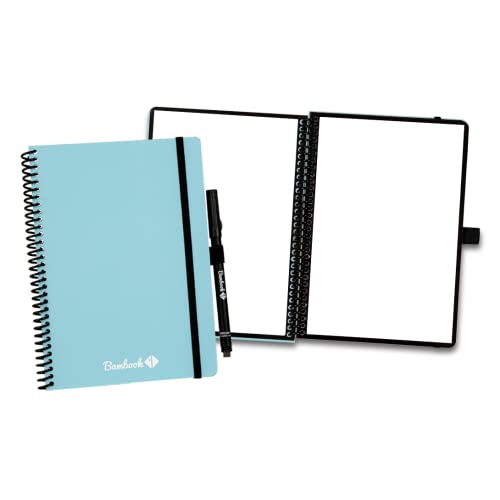 BAMBOOK Colourful Notizbuch - Blau - A5 - Blanko, Wiederverwendbares Notizbuch, Notizblock, Reusable Notebook von BAMBOOK