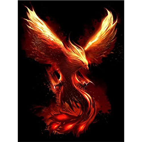 5D Diamant Painting Bilder Groß, Phoenix vogel 30x40cm DIY Diamond Painting Set Strass Stickerei Diamant Malerei Kunsthandwerk Voller Diamant Kreuzstich Mosaik Gemälde Wall Dekor von BAMZOK