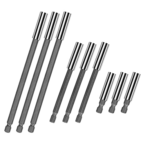 BAMZOK 9 tlg Bithalter Magnetisch Extra Stark Magnet Lang Bit Set Bit Halter Halterung Verlängerung 1/4 hex-shank Bitverlängerungen 6,35 mm, 50/100/150mm für Akkuschrauber Schraubendreher Bohrmaschine BAMZOK 9 tlg Bithalter Magnetisch Extra Stark Magnet Lang Bit Set Bit Halter Halterung Verlängerung 1/4 hex-shank Bitverlängerungen 6,35 mm, 50/100/150mm für Akkuschrauber Schraubendreher Bohrmaschine von BAMZOK