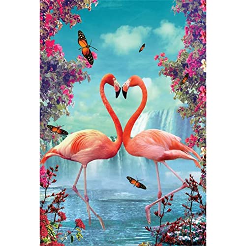 Diamond Painting Set Full Flamingo Wasserfall Blume DIY Diamant Malerei Bilder,5D Diamant Gemälde Strass Stickerei Kreuzstich Set,Diamant malerei Kits Malen Nach Zahlen für Home Wall Decor 30x40cm Diamond Painting Set Full Flamingo Wasserfall Blume DIY Diamant Malerei Bilder,5D Diamant Gemälde Strass Stickerei Kreuzstich Set,Diamant malerei Kits Malen Nach Zahlen für Home Wall Decor 30x40cm von BAMZOK