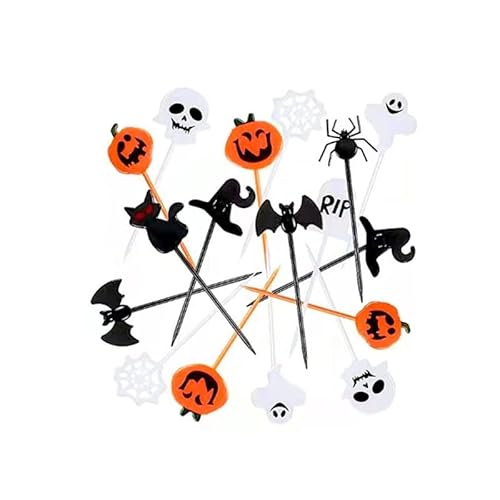BANAN Halloween Cupcake Toppers Set of 10 Decorating Supplies Toothsticks for Baby Shower Dessert Decoration cupcake toppers birthday von BANAN