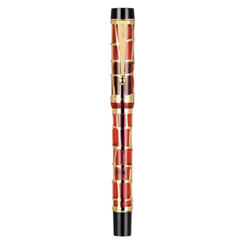 BANDKIT 100 Centennial Füllfederhalter aus Kunstharz, hohl, goldener Clip, Büro, Geschenk, Schreibwaren, Schulbedarf (Hellgrün, gebogen) von BANDKIT