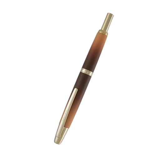 BANDKIT Füllfederhalter, einziehbare EF/F-Feder, Metall, Silber/Gold, Clip, Tintenstifte für Studenten, Schreibwarenbedarf (08, F) von BANDKIT