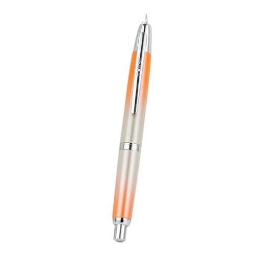 BANDKIT Füllfederhalter, einziehbare EF/F-Feder, Metall, Silber/Gold, Clip, Tintenstifte für Studenten, Schreibwarenbedarf (12, F) von BANDKIT