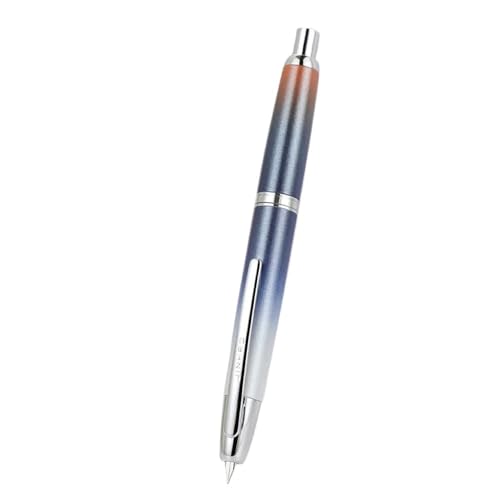 BANDKIT Füllfederhalter, einziehbare EF/F-Feder, Metall, Silber/Gold, Clip, Tintenstifte für Studenten, Schreibwarenbedarf (17, F) von BANDKIT