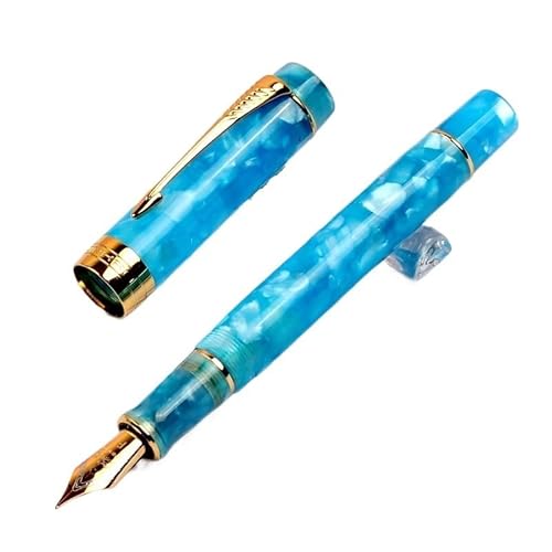 BANDKIT Füllfederhalter aus Kunstharz, Iridum EF/F/M/gebogene Feder mit Konverter, goldfarben/silberfarbener Clip, für Büro, Büro, Schreiben, 25 Stück von BANDKIT