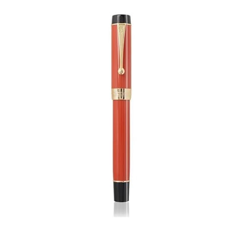 BANDKIT Füllfederhalter aus Kunstharz, Iridum EF/F/M/gebogene Feder mit Konverter, goldfarben/silberfarbener Clip, für Büro, Büro (09) von BANDKIT
